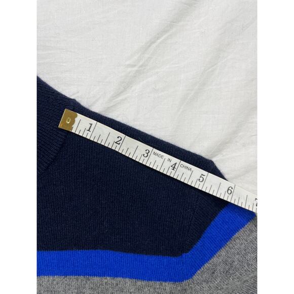 5-32 AMICALE NWT Men's Sweater Striped 100% Cashmere Small - Picture 11 of 11